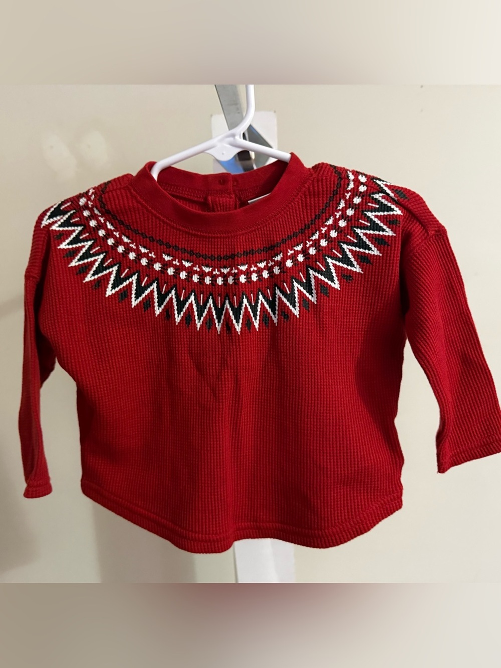Ralph Lauren Waffle Knit Fair Isle Shirt